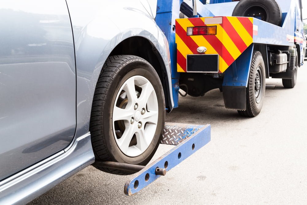car on tow truck